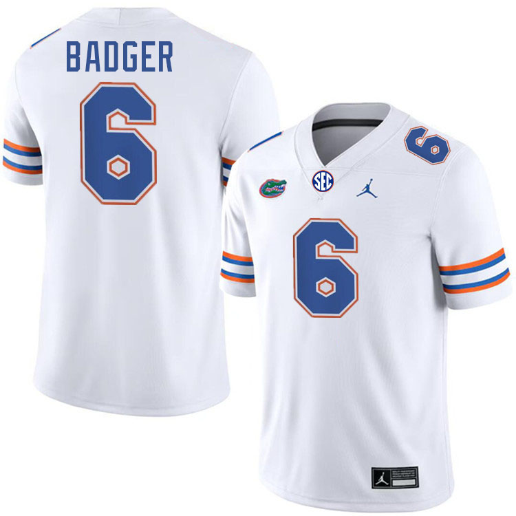 Elijhah Badger Florida Jersey,Florida Gators #6 Elijhah Badger Jersey Youth Uniforms-White